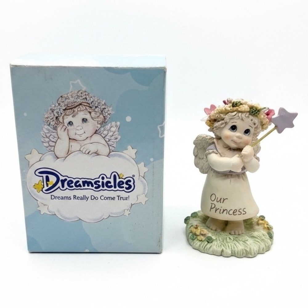 Dreamsicles Our Princess Figurine White Cherub Angel Star Wand Vintage In Box